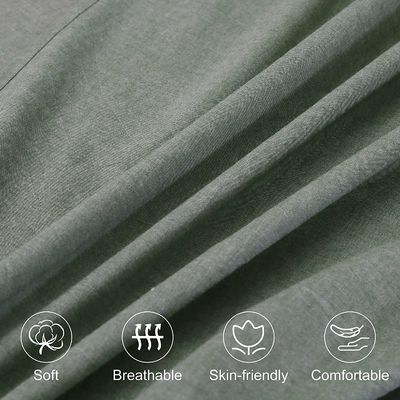 Lençóis de cama de 4 peças de algodão 100% lavado sem preenchimento para um sono relaxante